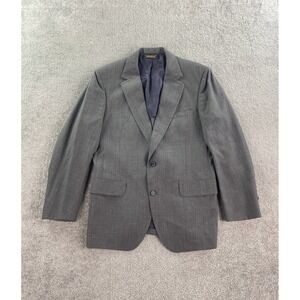 Vintage Brooks Brothers Suit Jacket 42 R Gray Wool Birdseye Check Brooksgate USA